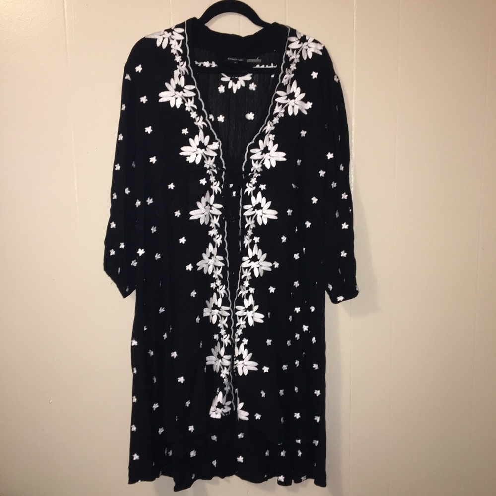 Black kimono style dress!